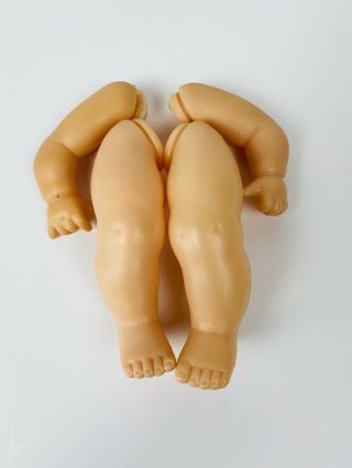 Vintage Rubber Vinyl Doll Arms 4” Plastic Legs 5” Parts For 14” Dolls Reborn