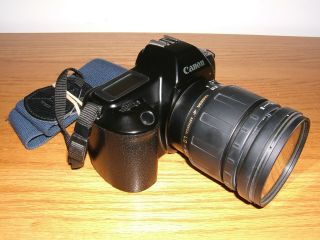Vintage Canon Eos Rebel Camera W/tamron Af Aspherical 28 - 200mm Lens & Strap