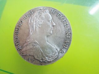 Silver Coin - 1780 Austria Maria Theresa Thaler Large Rare Rare Antique