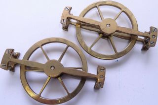 Large Antique 5 Spoke Pulleys For Longcase Or Wall Regulator Clock.  Cp2