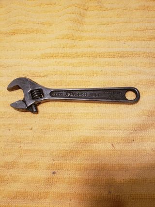 Vintage Crescent Tool Co.  Jamestown Ny.  6 Inch Adjustable Wrench Made In Usa
