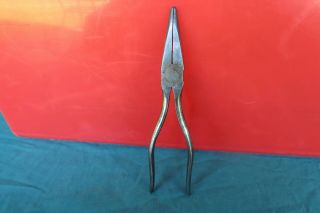 Vintage Channellock 7 1/2 " Long Needle Nose Pliers W/cutter 317 1/2 - Usa