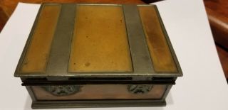 Reed And Barton Arts /crafts Copper And Pewter Box