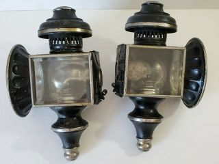 Antique/vintage coach/carriage kerosene lights/lanterns,  distinctive 2