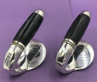 Silver Plated Curling Stone Handles Ballathie Curlers 1919