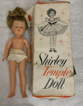 Vintage Shirley Temple Doll St - 12 Ideal No 9500 Box 1950 