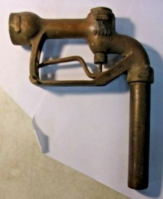 Vintage Milwaukee Brass Bronze Gas Pump Handle / Nozzle P2070 1 1/4 "