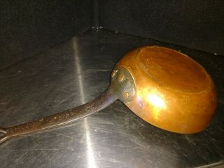 Antique Duparquet D H & M Co Cookware 8 " Heavy Copper Sauté Pan Iron Handle