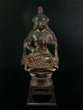 Large Fine Old Chinese Tibet Gilt Bronze Tibetan Buddha Statue Ming Dynasty