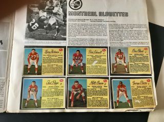 Post Cereal 1963 CFL Album Football Complete Set in Album Stickers 3