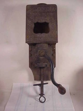 Antique Golden Rule Coffee Grinder / Mill Wall Mount