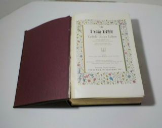 Holy Bible Catholic Action Edition Vintage 1953 Hardcover Illustrated A3 2