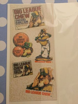 Vintage Big League Chew Scratch N Sniff? Sticker Sheet