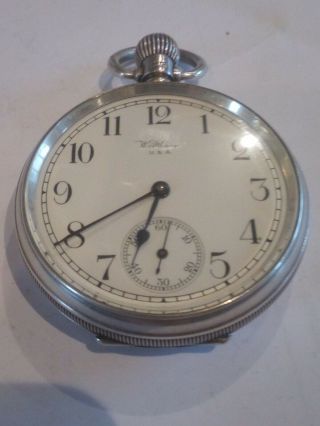 Antique Waltham U.  S.  A Silver Cased Pocket Watch G.  W.  O Birm 1927