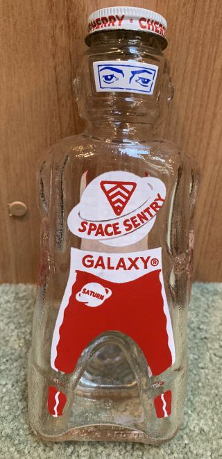 1950’s Nos Mid Century Vintage 9” Space Age Galaxy Syrup Bottle Store Stock