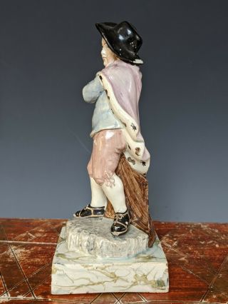 Antique Ralph Wood Staffordshire Figure 18th Century Winter Boy Pearlware 3