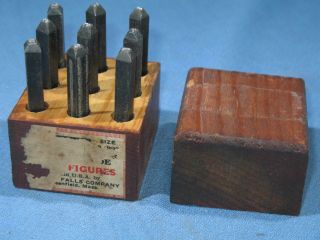 Vintage Millers Falls Usa No.  1500 Size 3/32 " Steel Numbers Punch Stamp Set