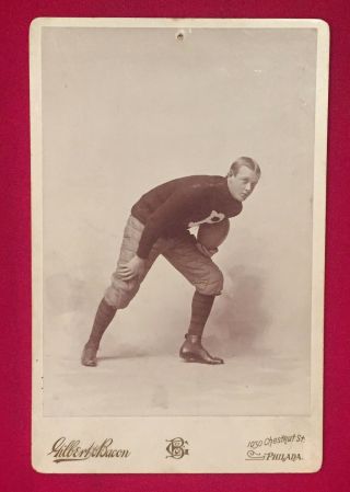 1893 University Of Pennsylvania Football Player Cabinet Photo Antique Early Old