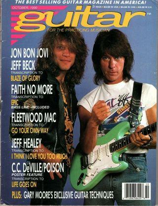 Guitar For The Practicing Musician October 1990 - Jon Bon Jovi,  Jeff Beck