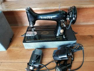 Singer 99 Black Vintage Portable Sewing Machine - Antique