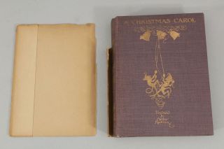 1915 Antique Charles Dickens Christmas Carol Arthur Rackham Illustrated Book Nr
