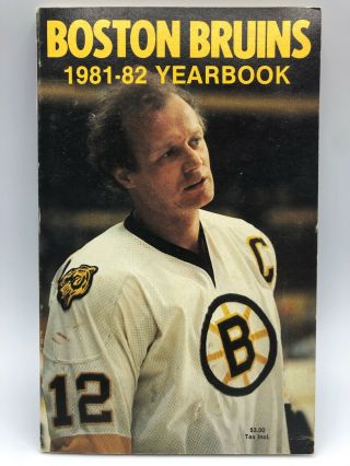 Vintage Boston Bruins 1981 - 82 Official Yearbook Nhl Hockey Wayne Cashman