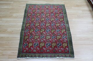 Old Hand Made Persian Tabriz Rug With Floral Design 130 X 95 Cm