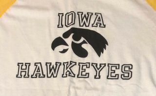 Vintage 1982 Iowa Hawkeyes Rose Bowl Ncaa Football Tshirt Large 1/2 Sleeves I33