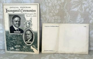Vintage Herbert Hoover Inauguration Ceremony Documents 1929 Invitation,  Ticket