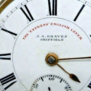 A Very Good Antique silver Pocket Watch by J G Graves Sheffield 1902 2