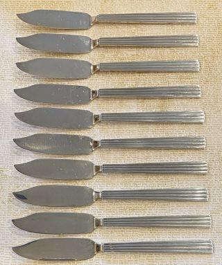 1 Bernadotte Vintage Georg Jensen Sterling Fish Knife 7.  75” 10 Available