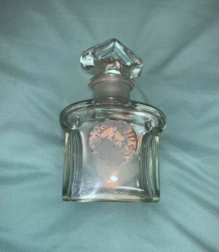 Vintage Guerlain Paris France Heart Crystal Perfume Baccarat Bottle Empty Decor