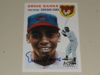 1999 Topps Stars Rookie Reprint Autograph Auto 2 Ernie Banks