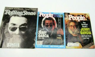 3 Vintage Magazines Grateful Dead Jerry Garcia 1995 People Rolling Stone Tribute