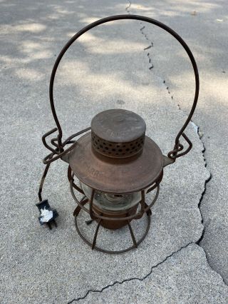 Antique Great Northern Railroad Dressel Lantern Clear Adlake Kero Globe M&stl Rr