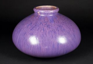 Antique Fulper Pottery Arts & Crafts Vase W/ Lilac Purple Glaze