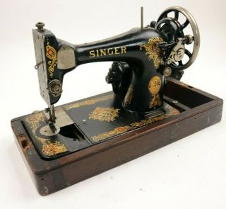 Antique Vintage 1919 Singer Sewing Machine Model 128