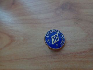 Vintage Stockport County Crest Enamel Metal Football Non League Brooch Pin Badge