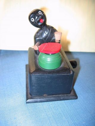 Vintage Kobe Doll Toy Hand Carved Man W/red Fan & Pop - Up Demon 4 Of 6