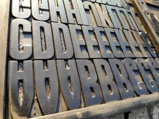 Antique Letterpress Wood Type Alphabet 90mm Printing Blocks Wooden Letters Adana