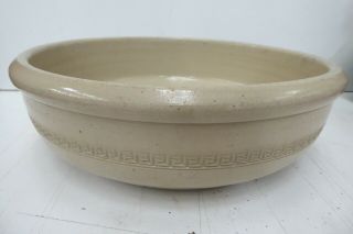 Antique Hoffman Australian Pottery Studio Ceramic Art Bowl Grecian Key Pattern