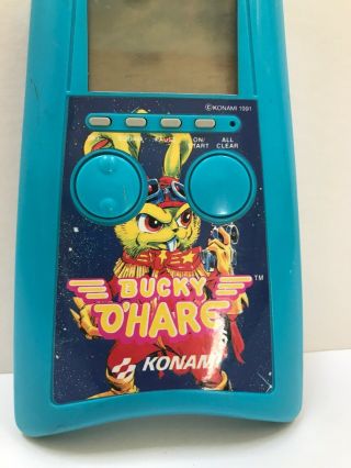 Vintage KONAMI Hand Held Video Game BUCKY O ' HARE 1991 2