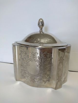 Vintage Silver Plated Jewelry Box Art Nouveau Floral Trinket Caddy Godinger ?
