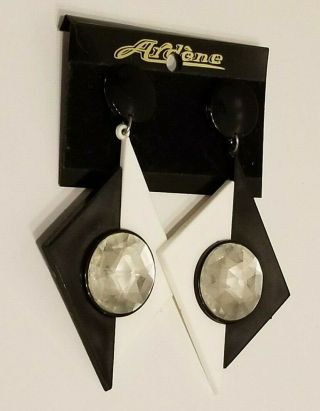Unique Vintage Plastic Dangle Pierced Earrings 80 
