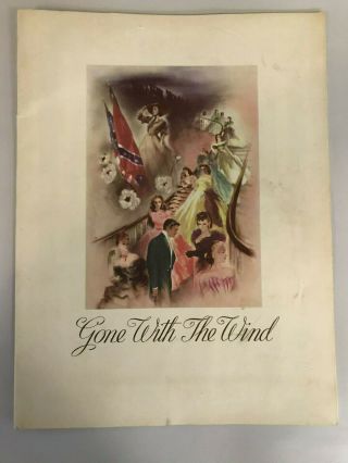 1939 Vintage Gone With The Wind Movie Stars Theater Program Booklet