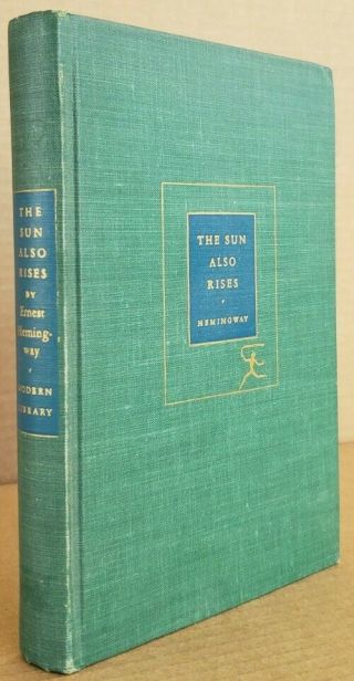 The Sun Also Rises By Ernest Hemingway.  The Modern Library.  Vintage.  Vtg.