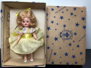 5” Vintage Hollywood Doll Plastic “miss Gingerbread” Blonde W/box