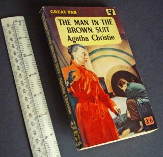 Agatha Christie " The Man In The Brown Suit " Pan Pb 1958 Vintage.  Crime Thriller