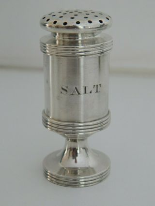 Antique Indian Colonial Solid Silver Salt Shaker William Henry Twentyman C1820