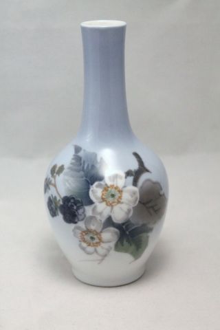 Vintage Royal Copenhagen Blue Blackberry Branch Porcelain Vase